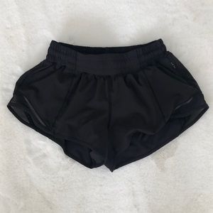 Lululemon black running shorts size 4